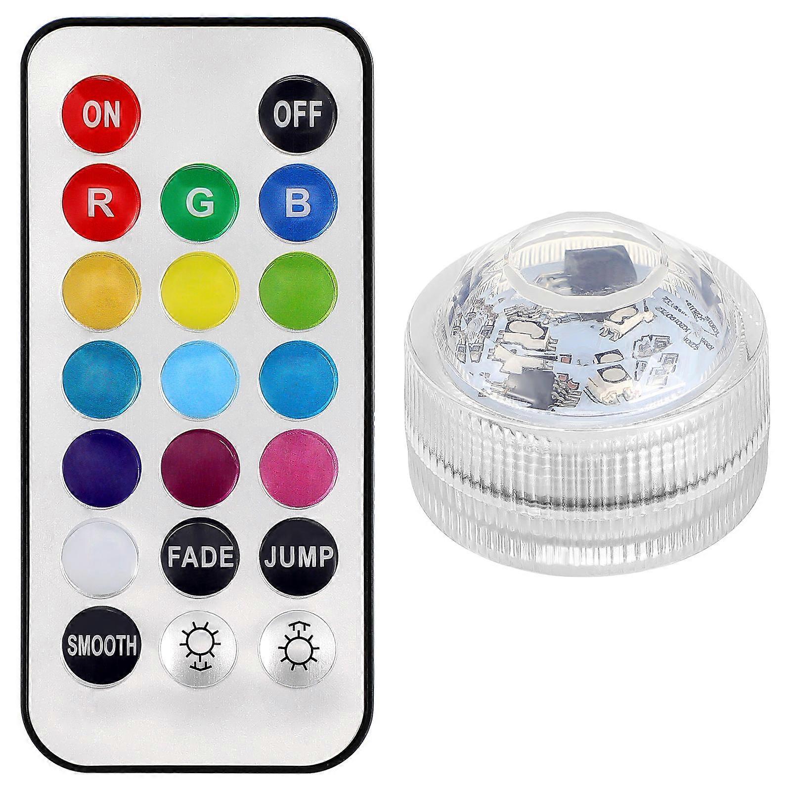 Aquarium Lighting Submersable Lights Floral Light Underwater Tealight Assorted Color 3.00X3.00X2.50CM Ip68 Technology 1Set