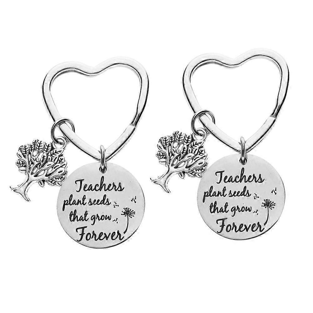Key Pendant Teacher's Day present High-End Style Titanium Steel 25Mm Round 2Pcs