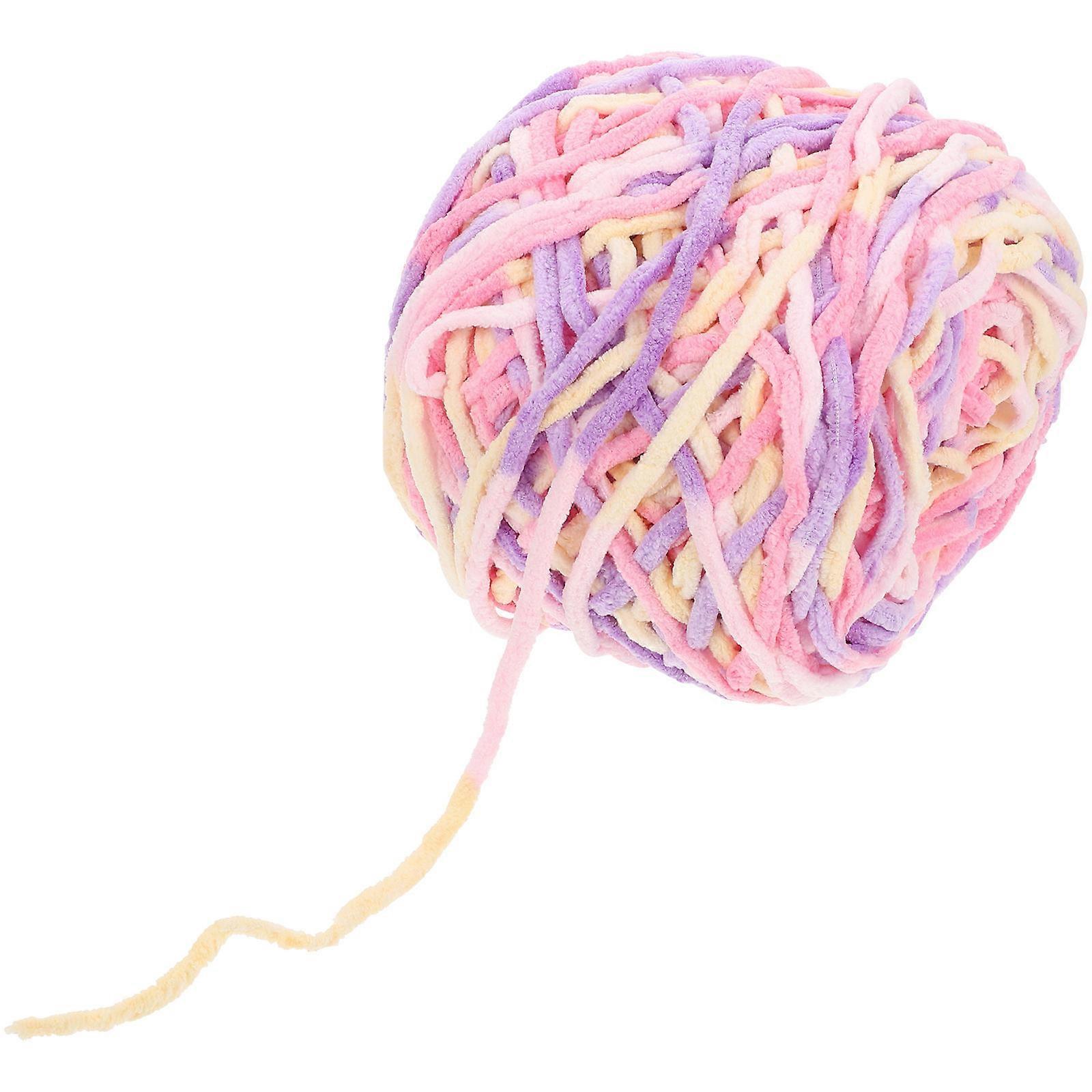 Supple Crocheting Yarn Multi-Color Knitting Supply Rectangular Shape For Home Decoration 1 Roll