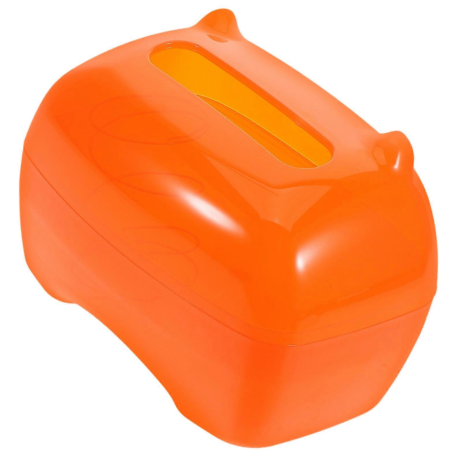 Desktop Tissue Box Cover Rectangular Cat Shaped Napkin Storage Blue 1Set