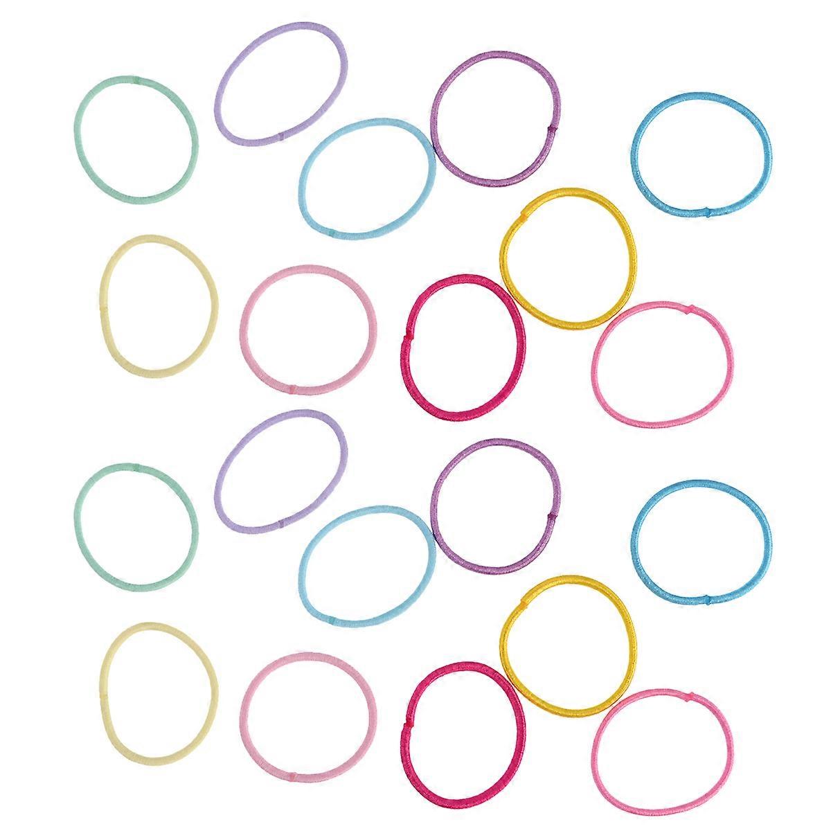 100pcs élastiques pour cheveux extensibles supports de queue de cheval usure quotidienne