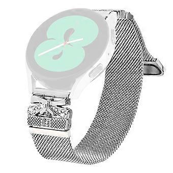 For GarminMove Style/Vivomove Style Watch Strap Butterfly Decor Milanese Metal Band,Silver