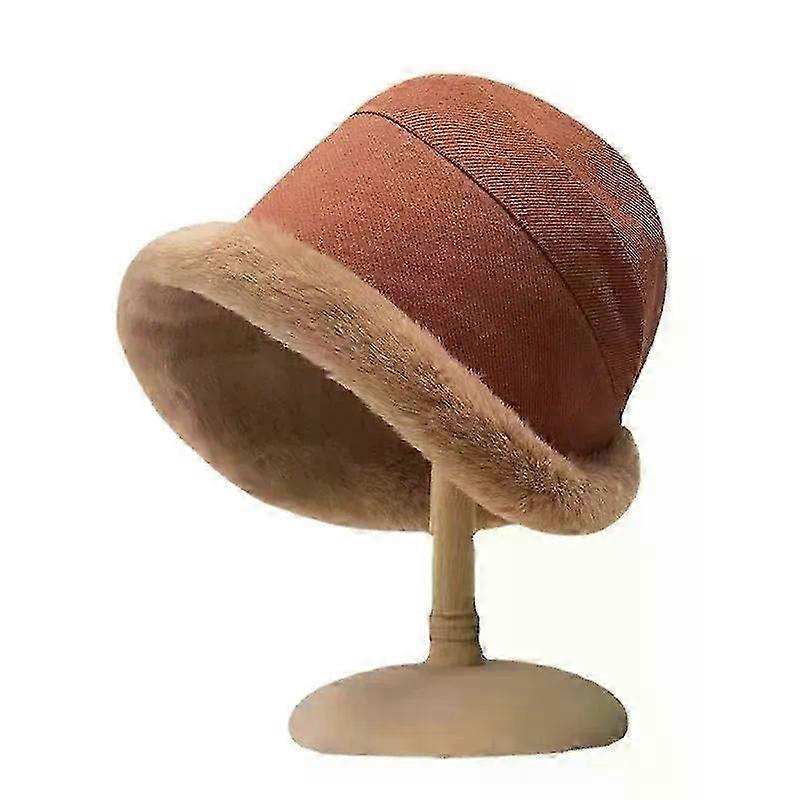 New Soft Thickened Plush Winter Bucket Hat Fashion Outdoor Warm