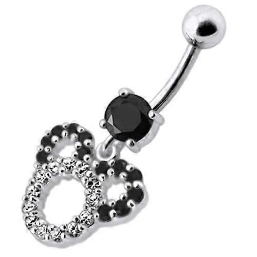 Fancy Silver Teddy Dangling Belly Ring