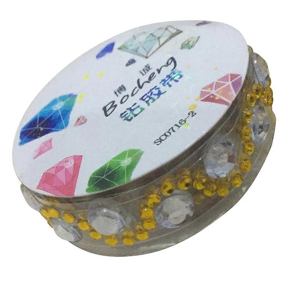 Self Adhesive Rhinestones Stickers Acrylic Decorative Adhesive Tape 3D Non-Damaging Reusable for Crafts Journals Planners 1.2M-1.8M Mixed 1 Roll