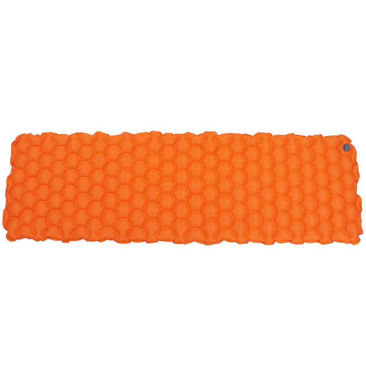 Picnic Inflatable Sleeping Pad Waterproof Portable Comfort 192X58X6cm TPU Nylon Orange 1 Set