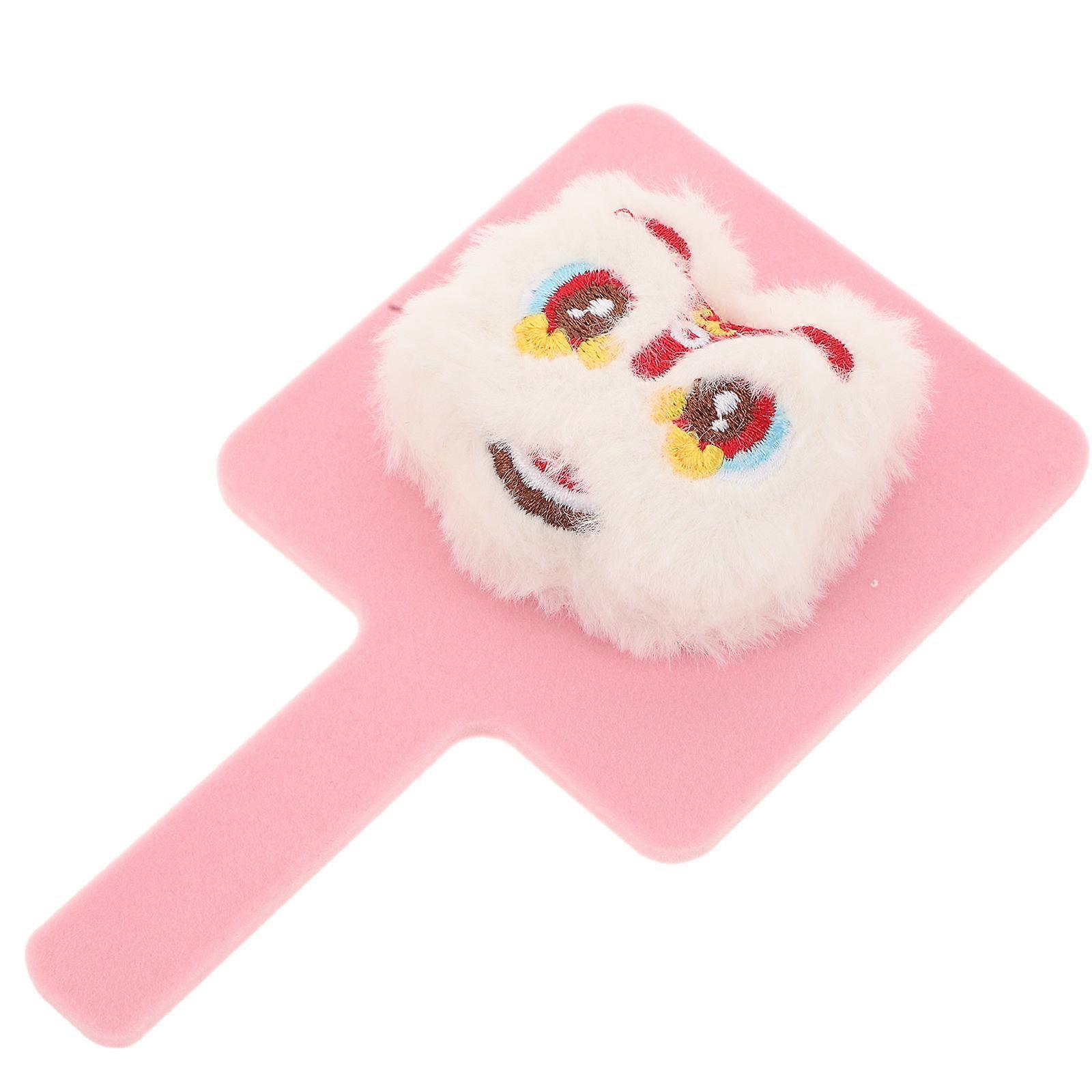 Mirror Handheld Cute Design Red Decoration High-Definition Reflection 1Set