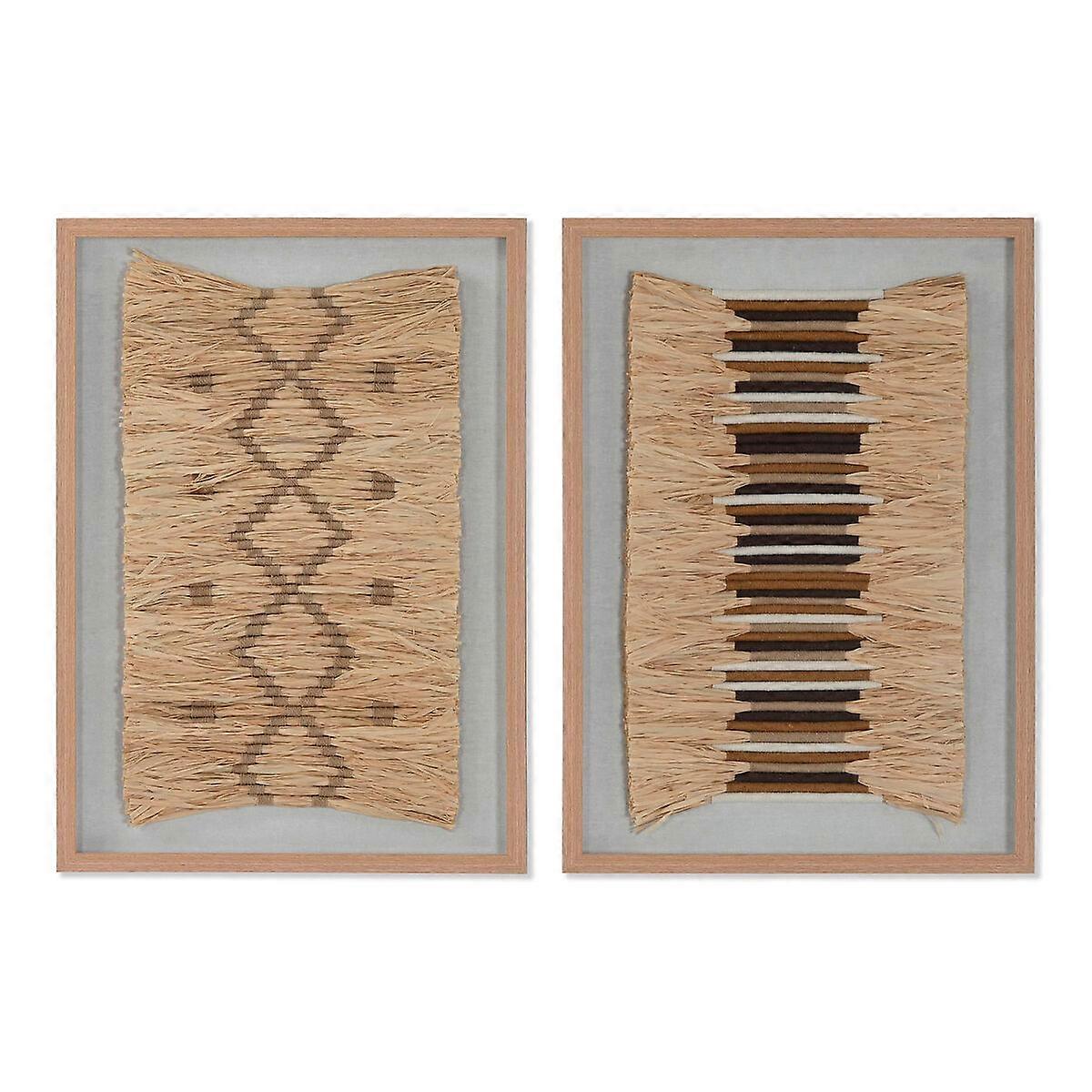 Image 3D Home ESPRIT raffia polystyrene 50 x 3 x 70 cm 50 x 3.5 x 70 cm