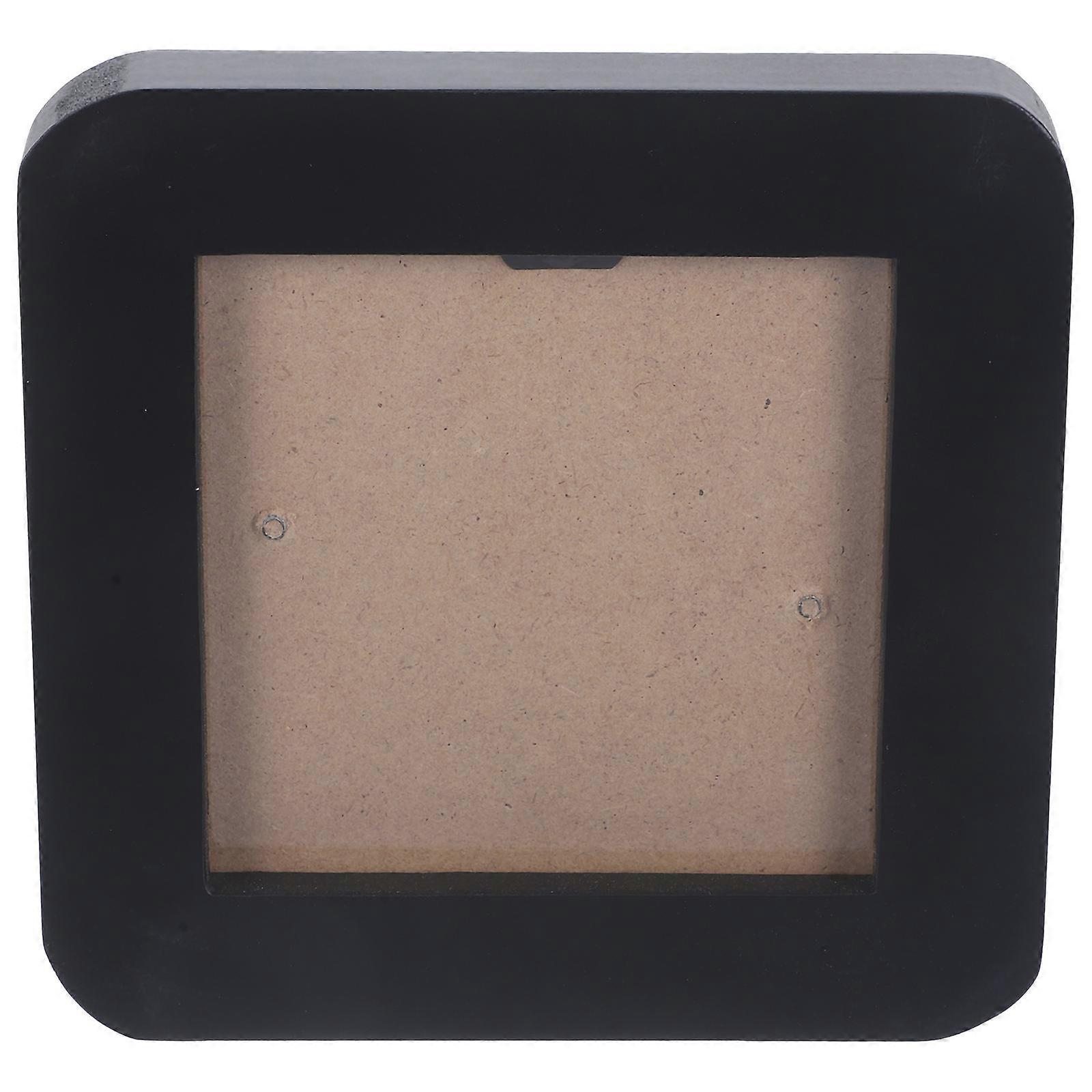 Office Photo Frame Identification Photo Display Frame Mini Rounded Corner Black Square Rustic Who Value Family Memories 1Set