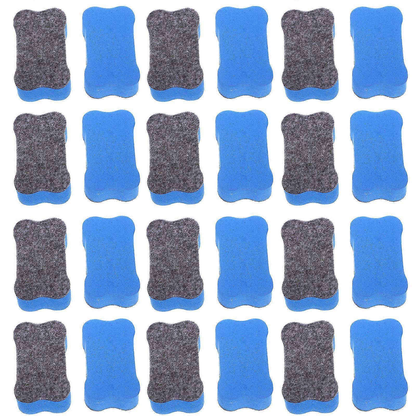 Whiteboard Erasers Eva Felt Cloth Bone-Shaped Dry Erase Eraser 24Pcs Set