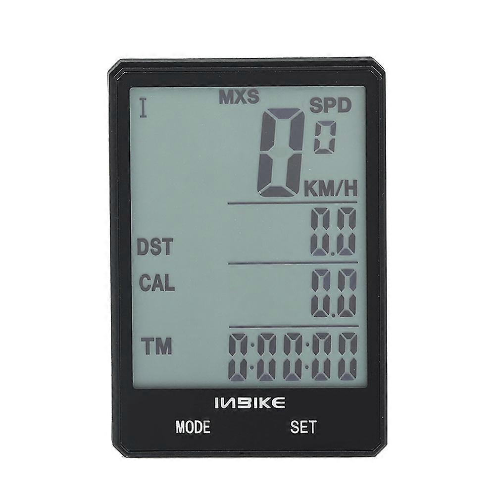 Wireless Bicycle Speedometer 2.8in Waterproof LCD Display Computer Odometer with Backlight Multiple-function Wireless Computer Odometer for Bike