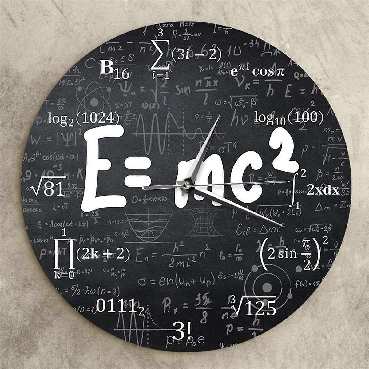  of Relativity Math Formula Wall Clock Scientist Physics