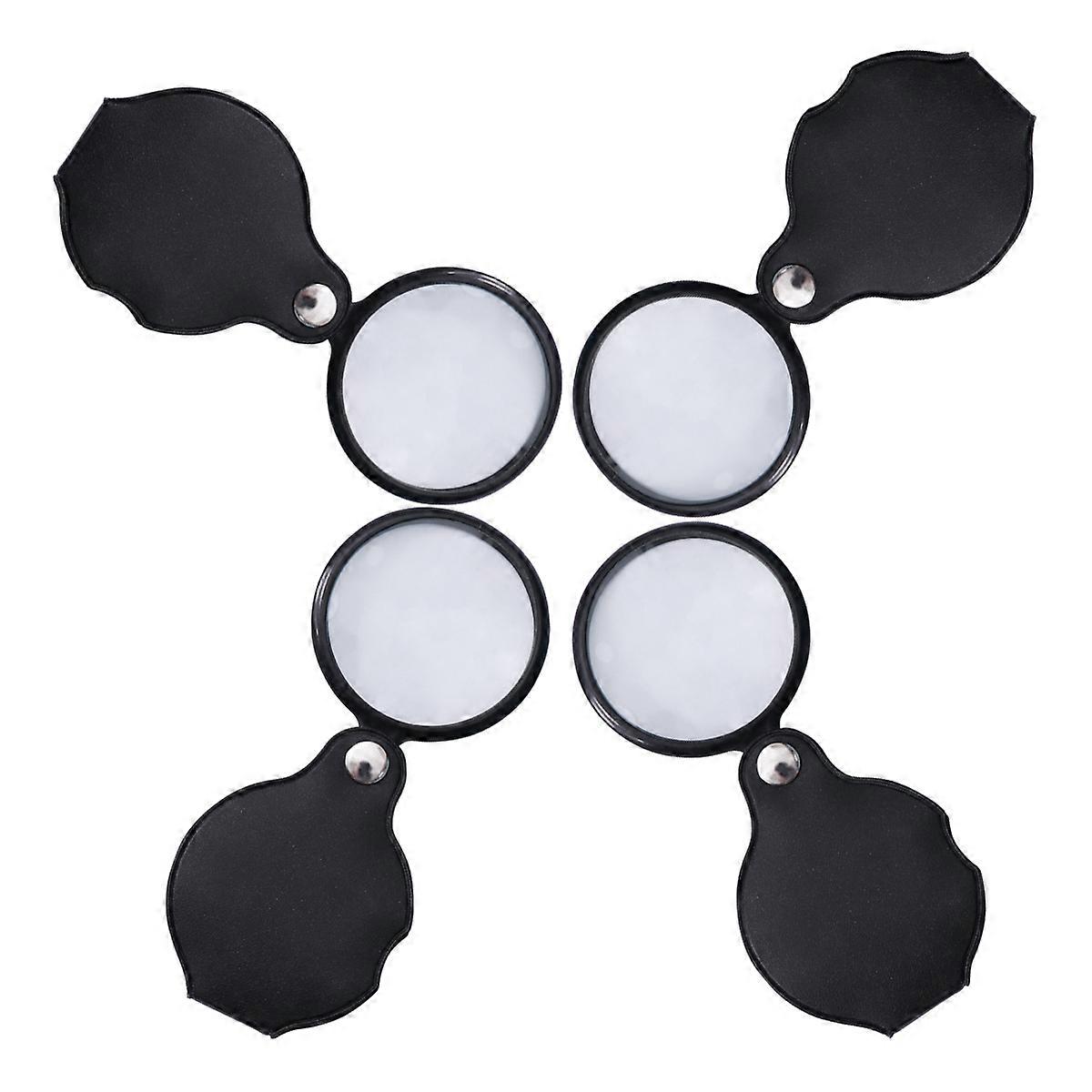 Portable Handheld Magnifier Suede Cloth For Crafts 7.5x5.5x0.5cm 8Pcs