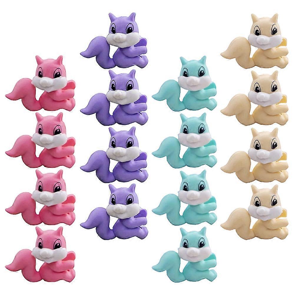 36PCS Cartoon Squirrel Erasers Supplies for Classroom Prizes, Creative & Safe Design, Assorted Colors