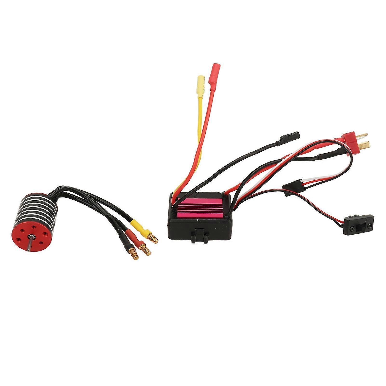 2430 Brushless Motor 35A Brushless ESC Accurate Brushless Motor ESC Set for Traxxas 1/16 1/18 RC Car 7200KV 