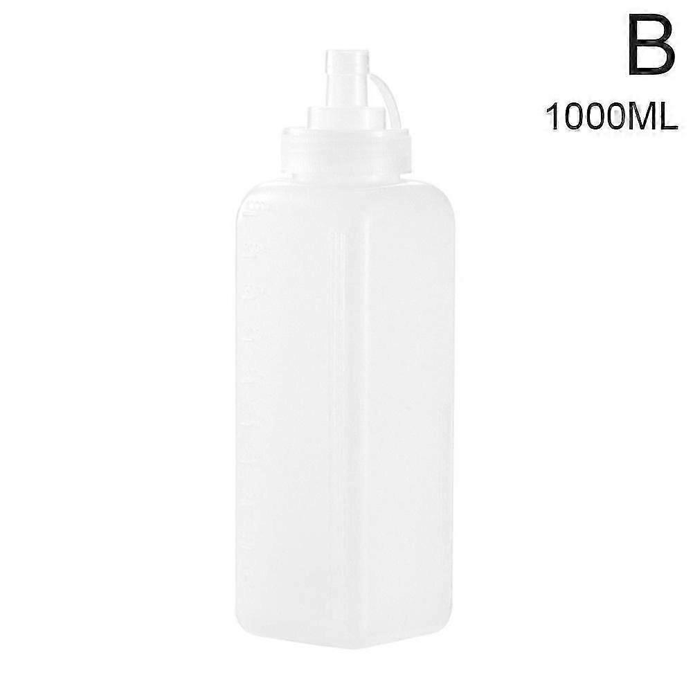Square Plastic Squeeze Sauce Bottle Large Squeezy Bottle Oil Pot Squeeze Bottle