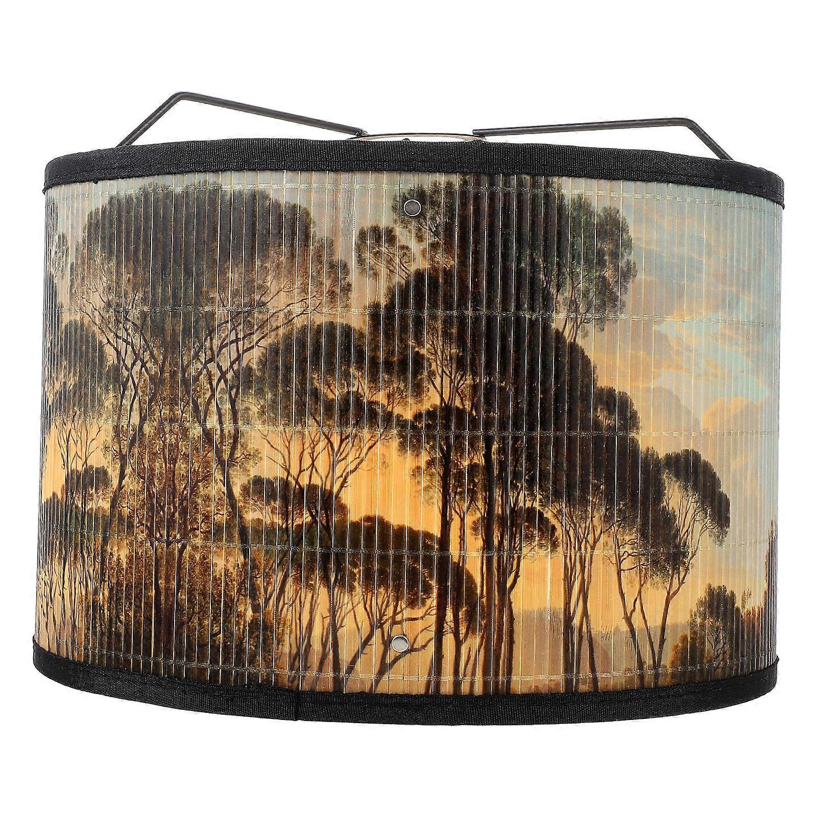 Hand-Woven Lampshade Bamboo Material Diffuse Lighting Room Housewarming present 30x30x20cm 1Pack