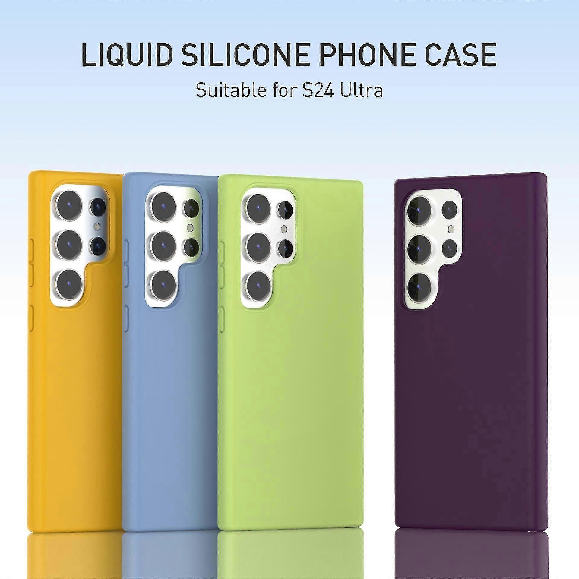 Mobile phone case suitable for Samsung S24 Ultra liquid silicone mobile phone case Samsung S24 large hole simple protective cover