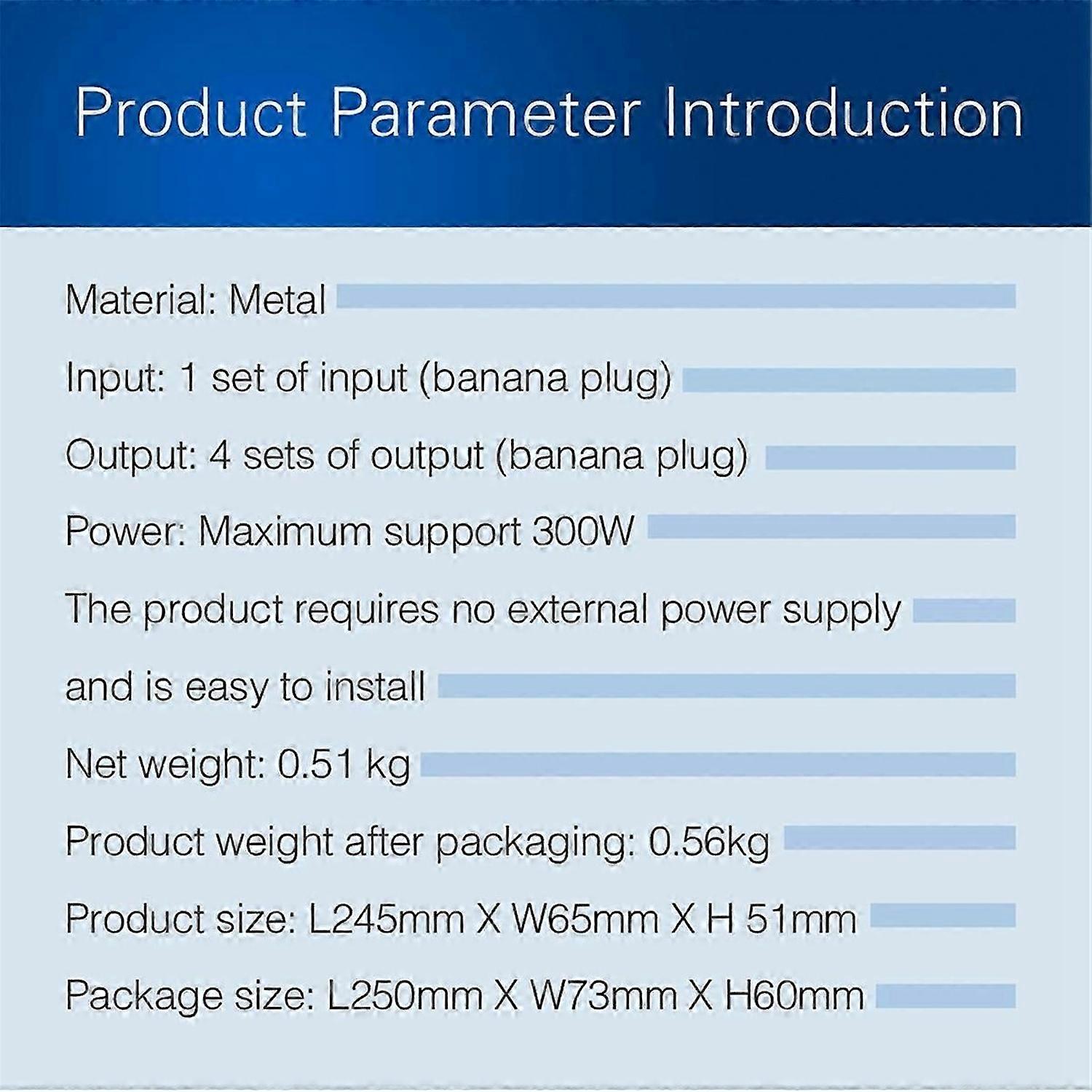 Passive 1 in-4 OUT Audio Amplifier / Speaker Signal Splitter Box Distributor Audio Switcher
