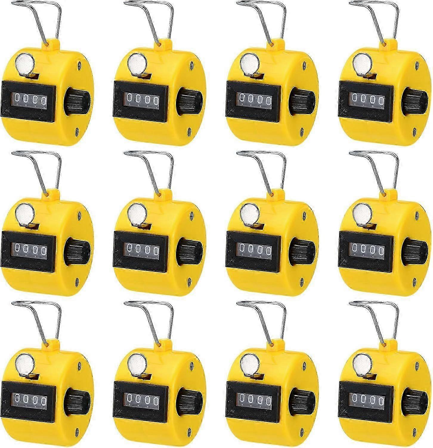4-Digit Handheld Plastic Gym Counter (Yellow)