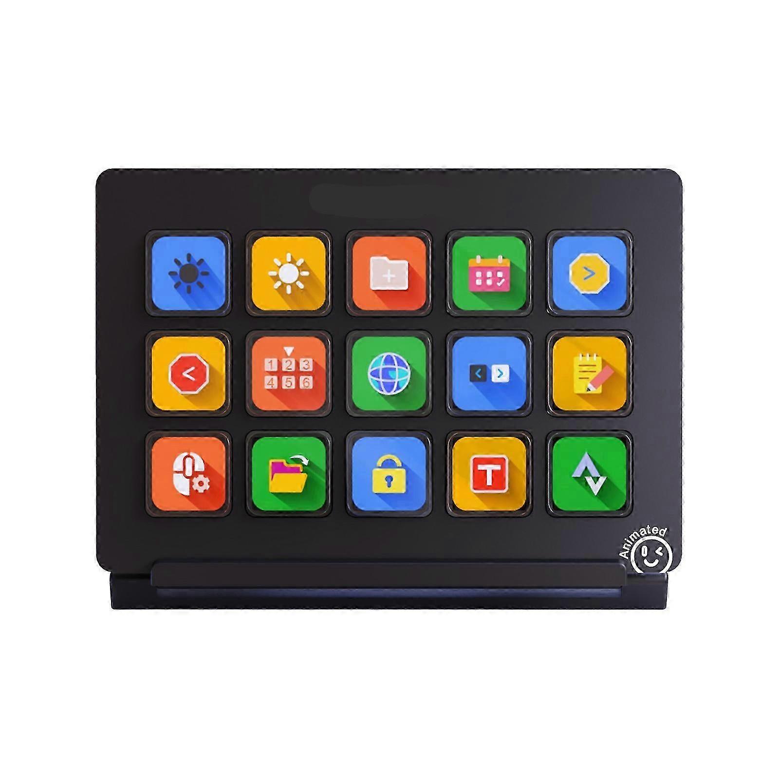 Customizable 15key Ai Keyboards Stream Controller Deck For Live Broadcasting For Mutiple Apps For Content Creators