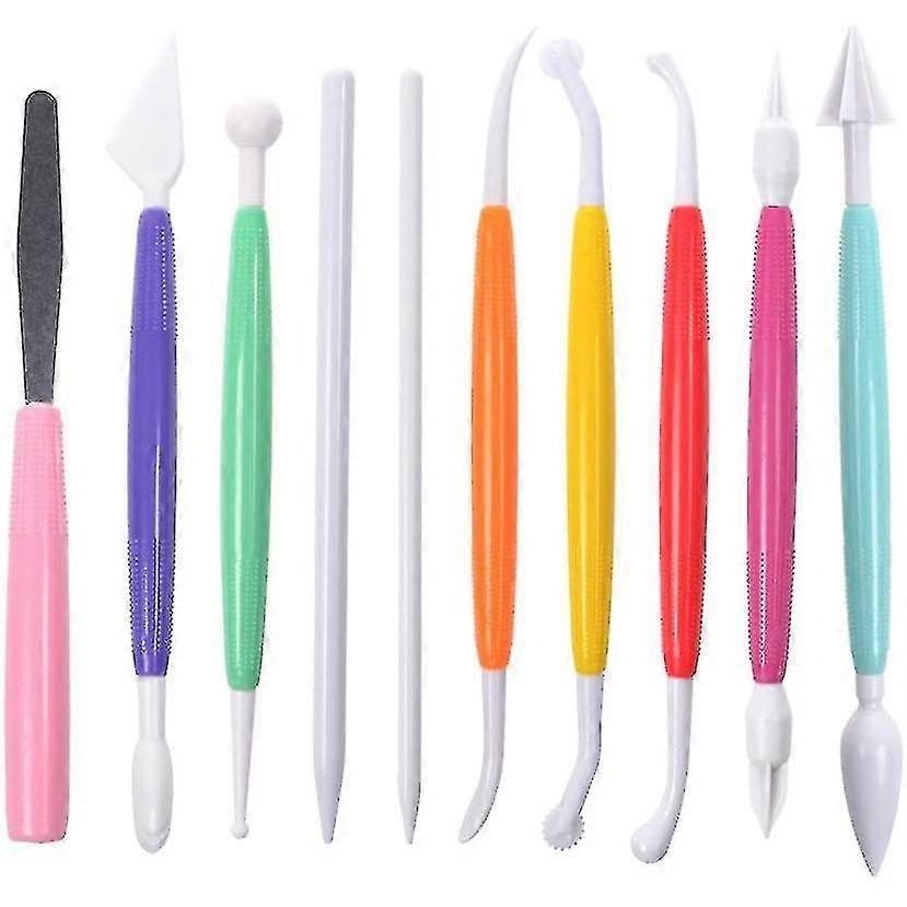 Colori assortiti 10 pezzi strumenti di argilla di plastica per bambini strumenti di modellazione e modellazione adatti a vari progetti artistici