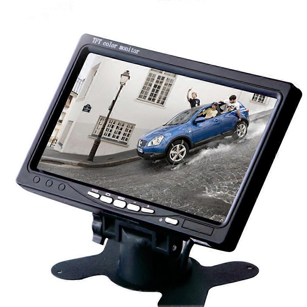 Car Rear View Reversing Camera Monitor With Led Backlight 7 Inch Black 1Pcs
