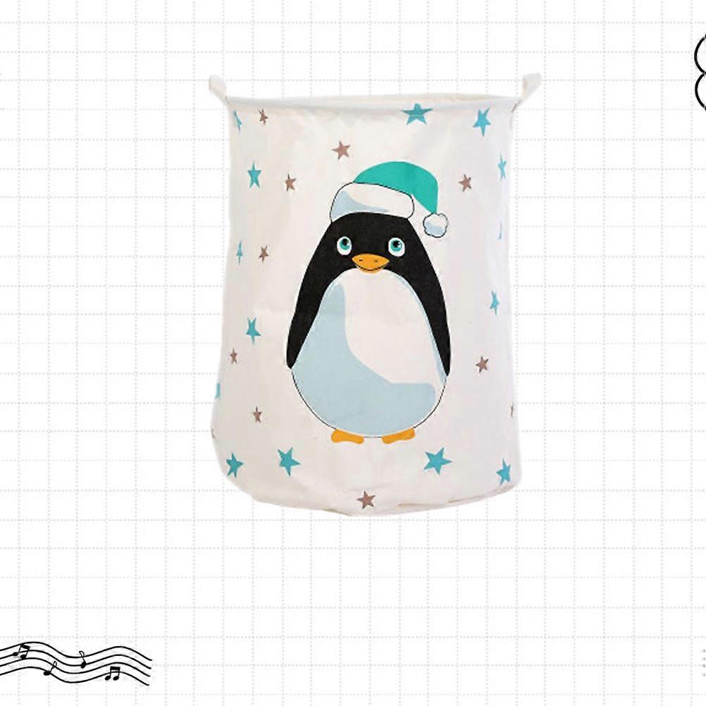 Laundry Baskets Waterproof Storage Organizer Penguin Pattern Snack Storage Material Multi 40x40x50cm 1Pcs