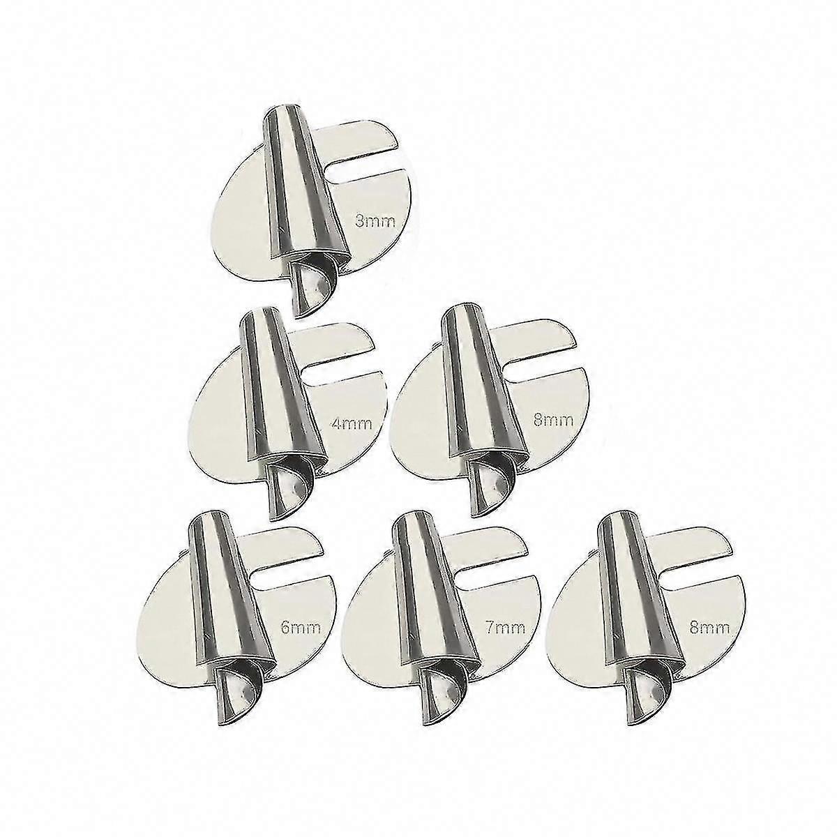 6pcs couture roulé ourlet pied ensemble, 3mm-8mm 6 tailles large ourlet roulé pied-de-biche pour machine à coudre