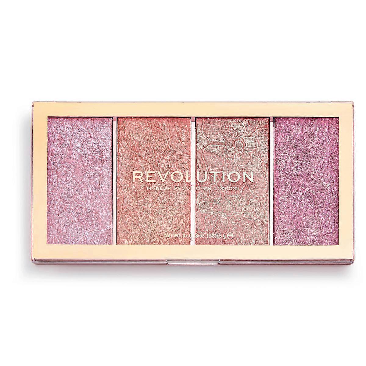 Makeup Revolution 复古蕾丝腮红调色板 - 粉色 - 0.18oz