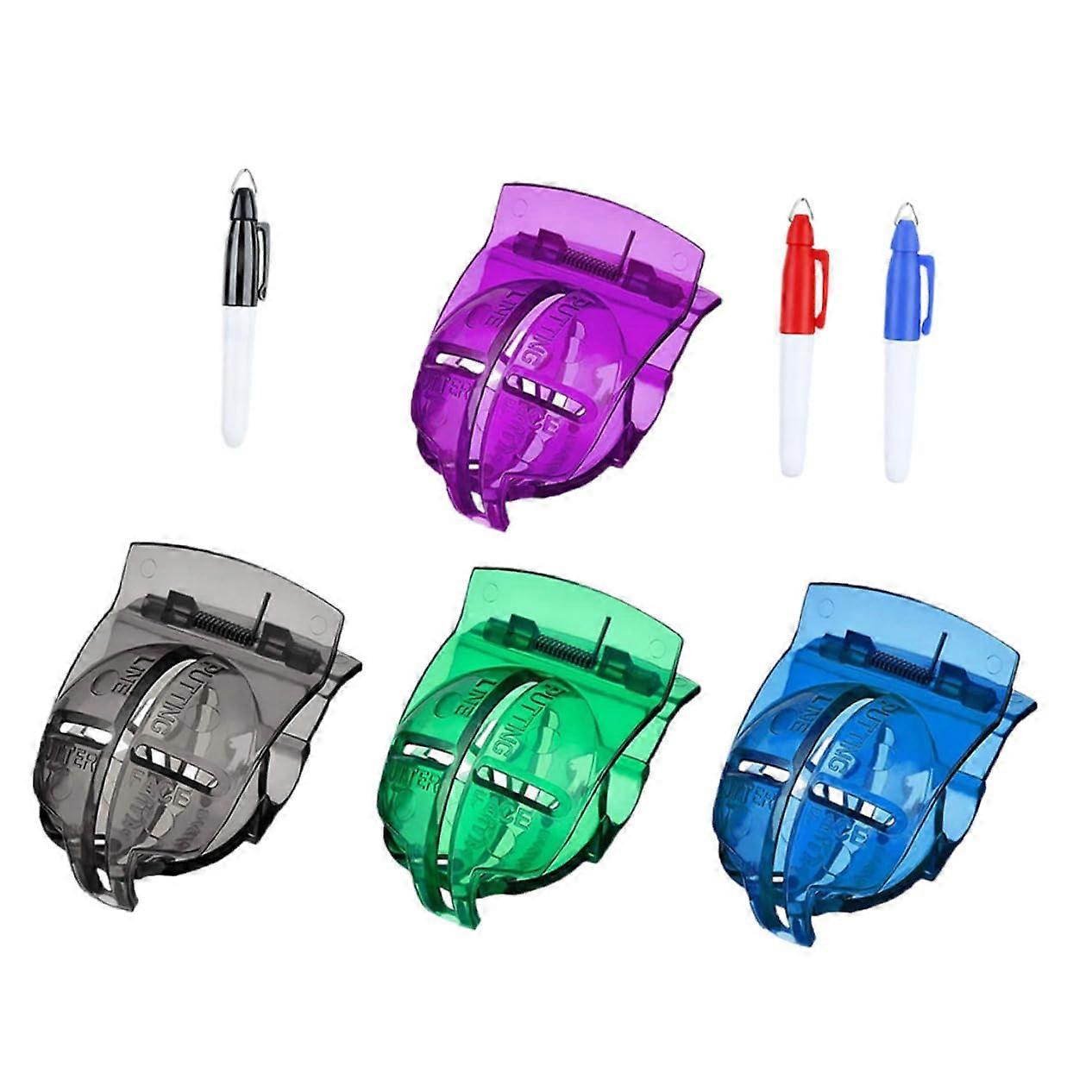 7Piece Golf Ball Marker Set with Marking Pen, Golf Alignment Clip, and Liner Template for Precise Ball Marking and Drawing on Golf Balls