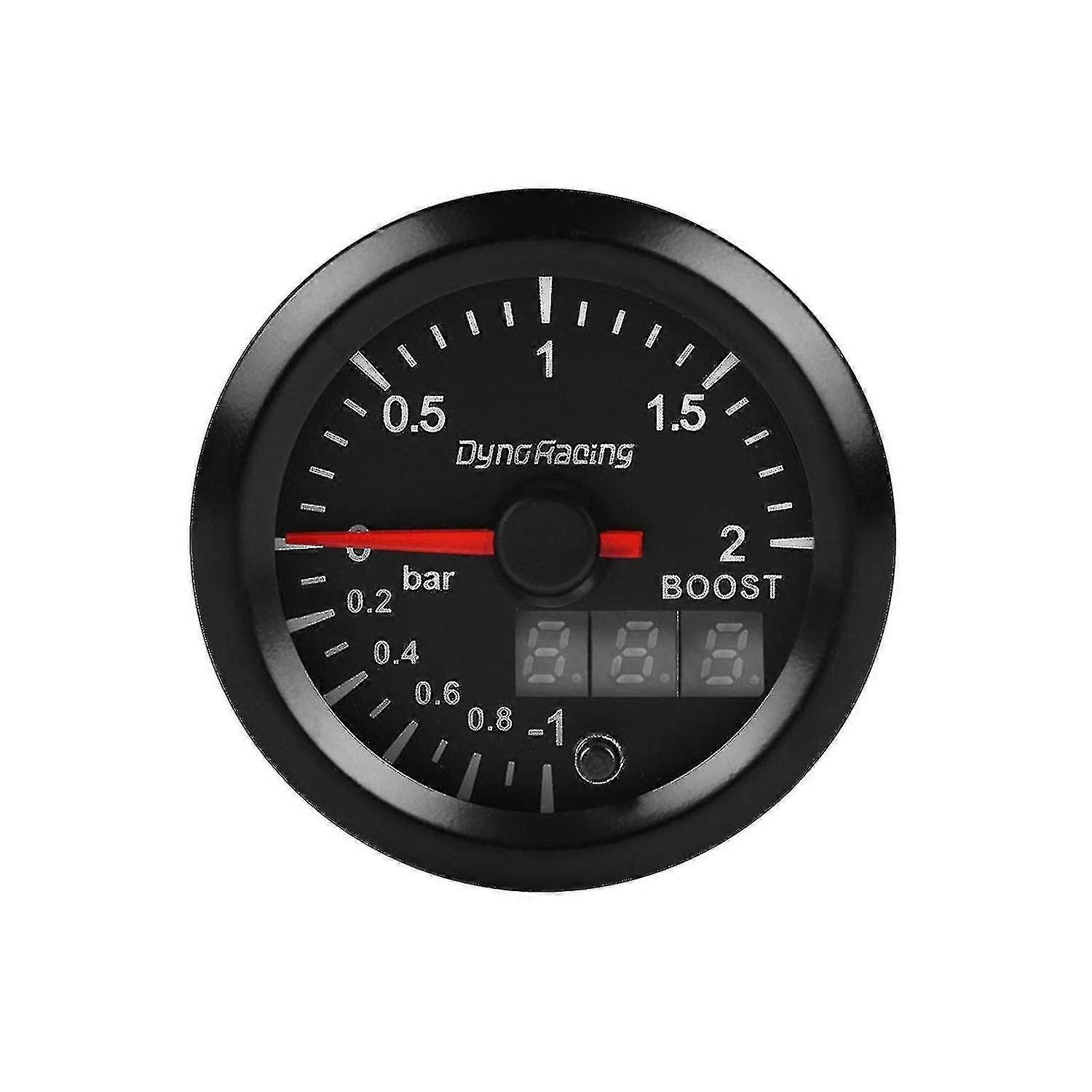 Dual-Display-Turbo-Boost-Anzeige 2 bar mit Sensor 52 mm 2 Zoll Druckmesser für Autos