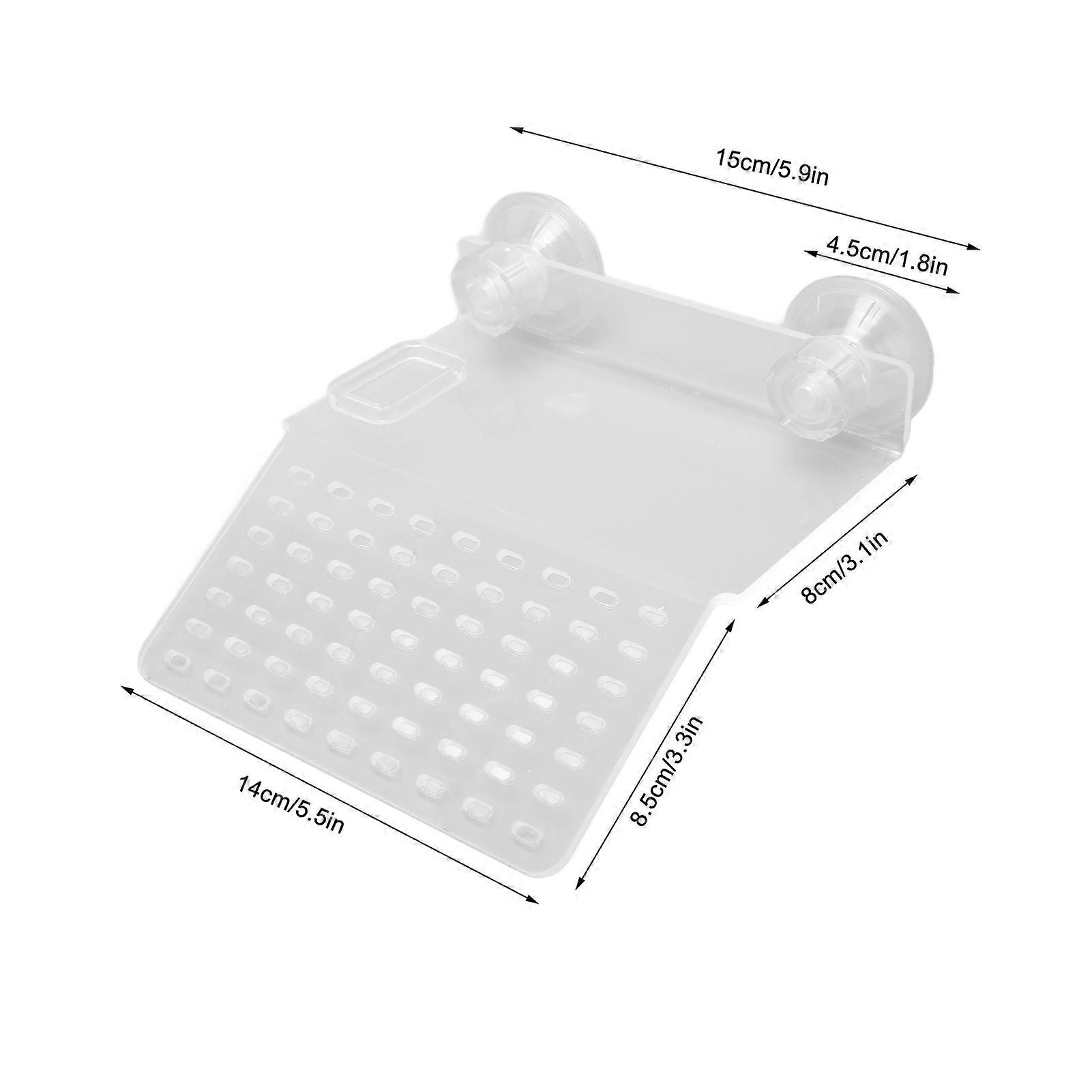 Reptile Basking Platform Multipurpose Transparent Acrylic Turtle Dock Basking Platform with 2 Suction Cups S