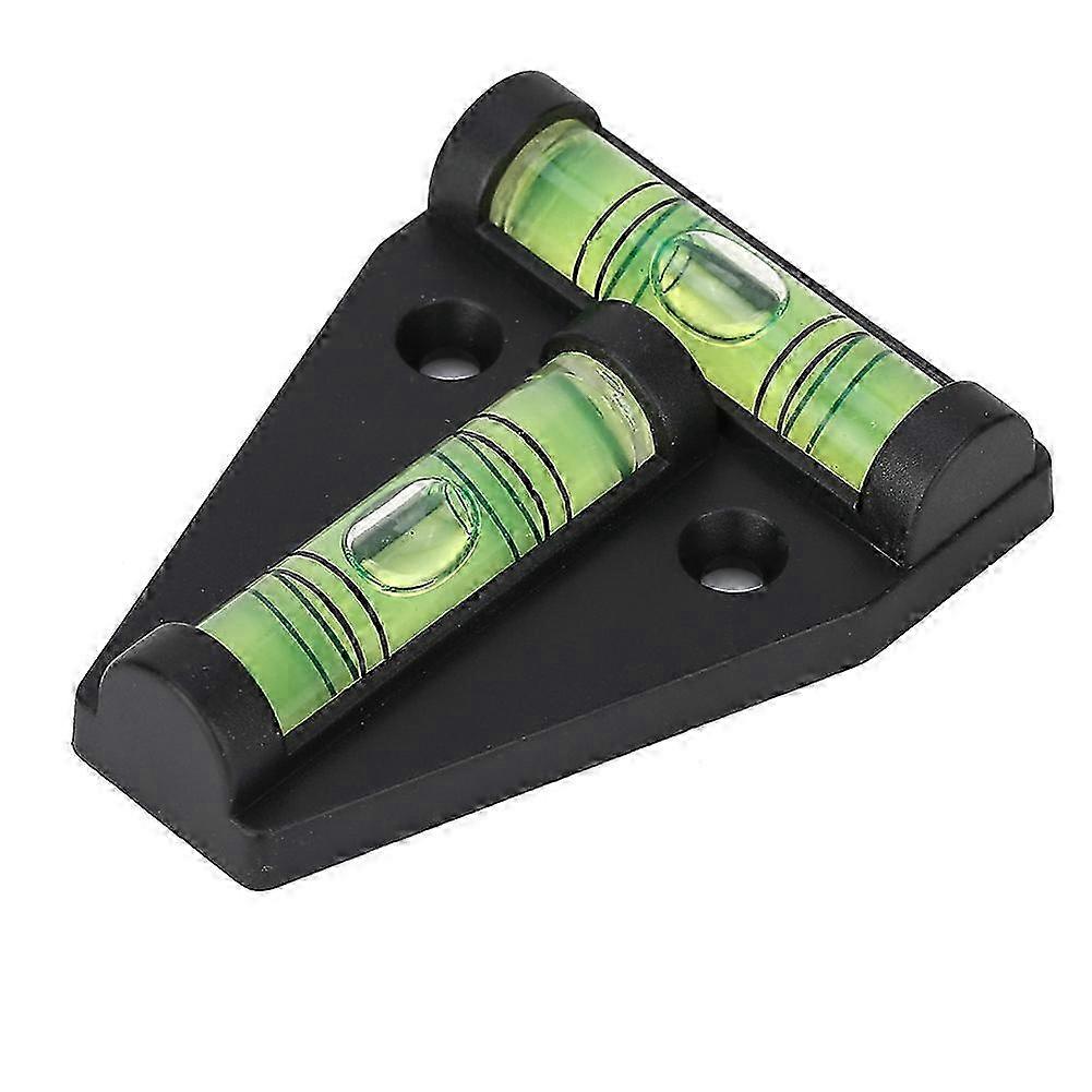Measurement Instrument T Level Bubble with Installation Hole Measuring Tool for Cameras (Black)