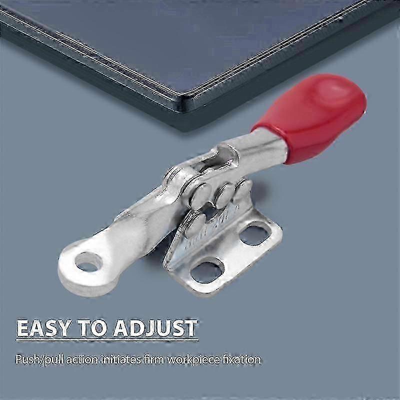4 Pieces 60 Lbs Non-Slip Coated Hand Tool Toggle Clamp Horizontal Clamp Suitable for Various Brands 201A