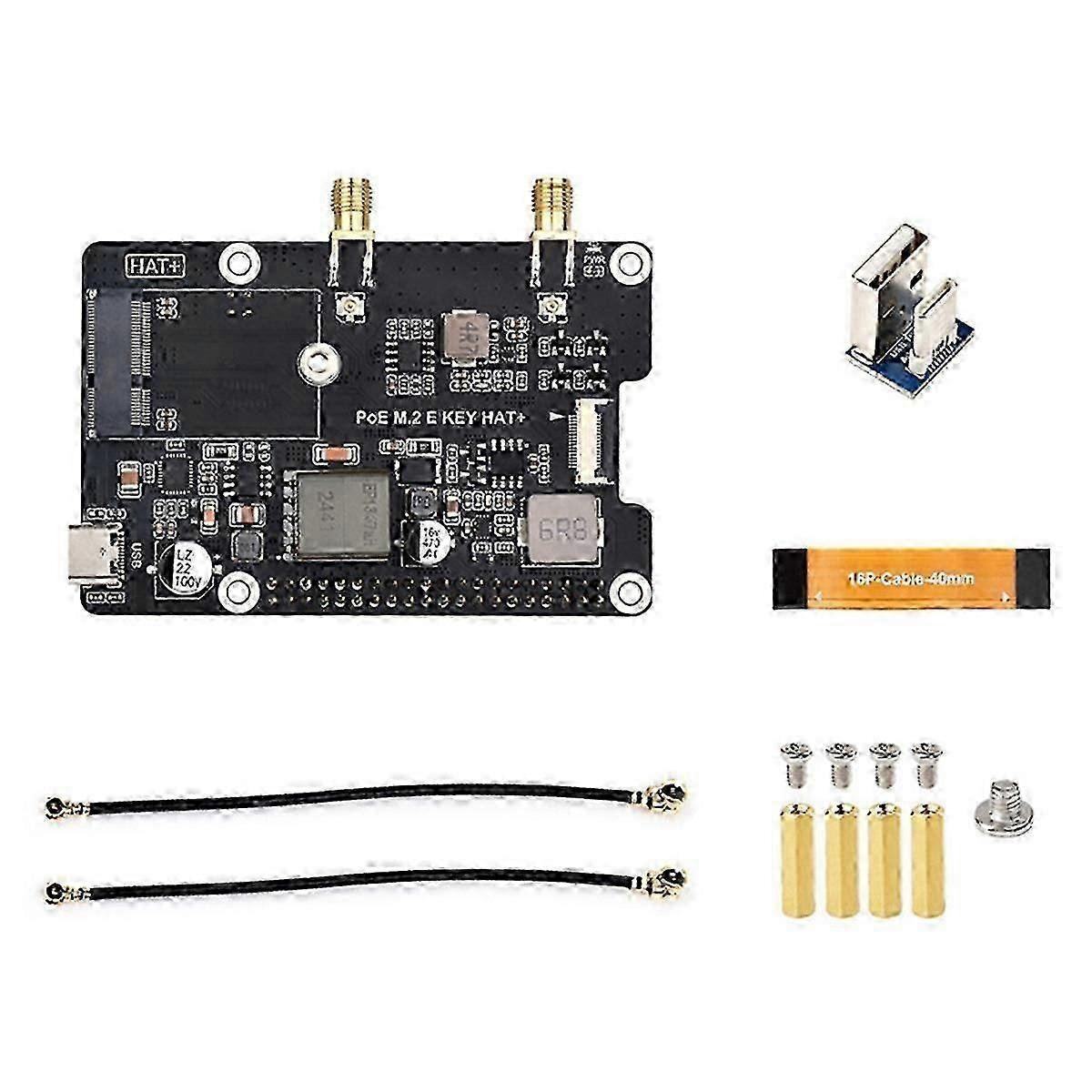 PCIe to M.2E KEY Adapter with PoE Function for 5,Compatible with NGFF(M.2E Key)Wireless NIC
