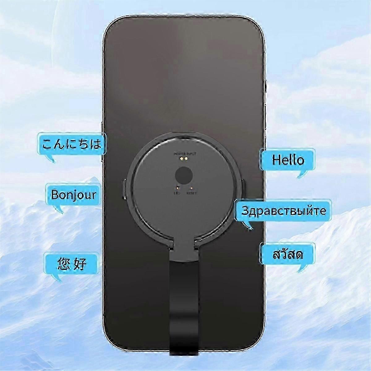 Eight in One X9 Translator Voice and Video Call Translation APP Simultaneous Interpretation Black