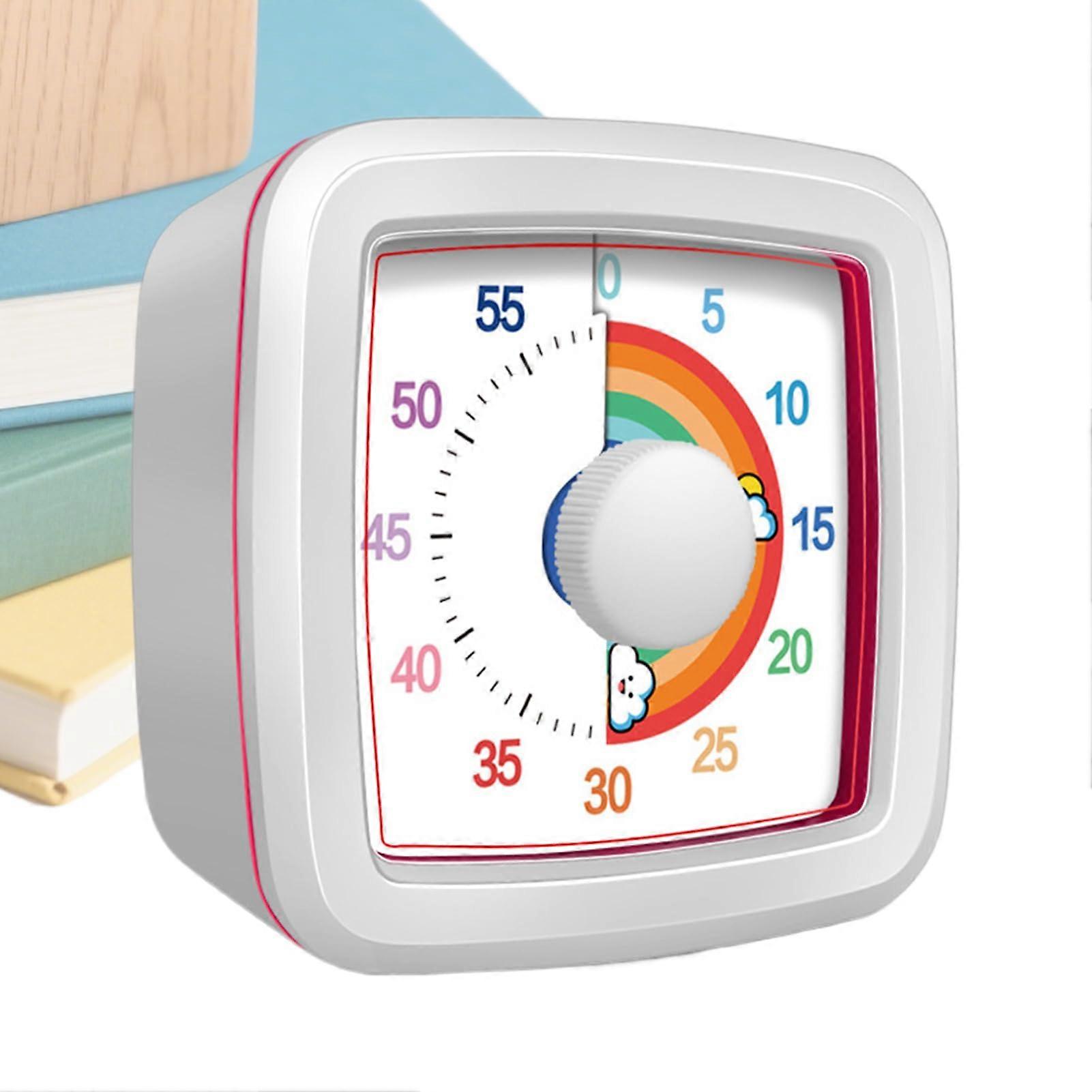 Visual Timer Mechanical Countdown Timer Quiet Time Management White For Kitchen Cooking Homework Studying Exams Meetings Office