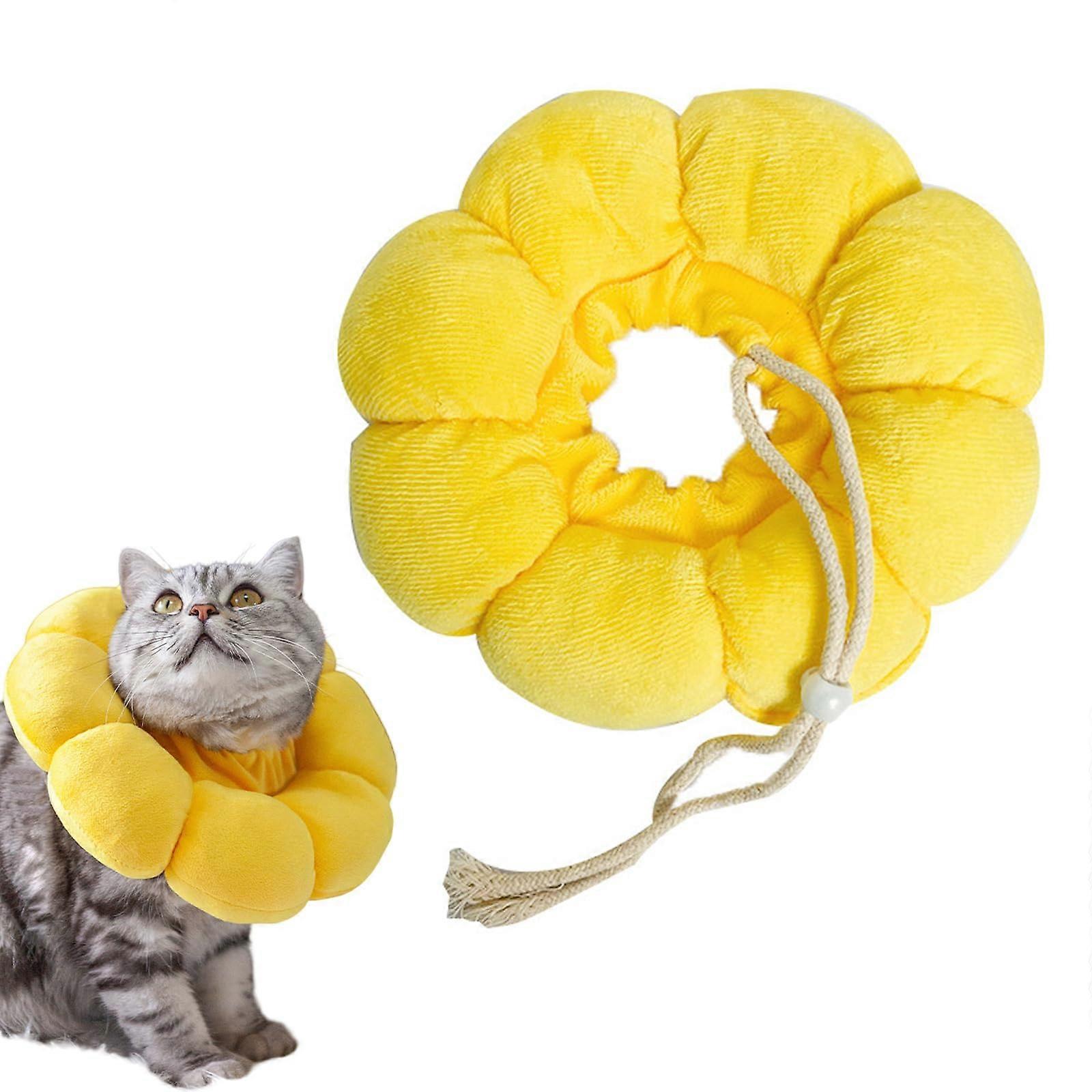 Soft Cat Collar, Adjustable Collar, Sunflower Lick Protection Cat