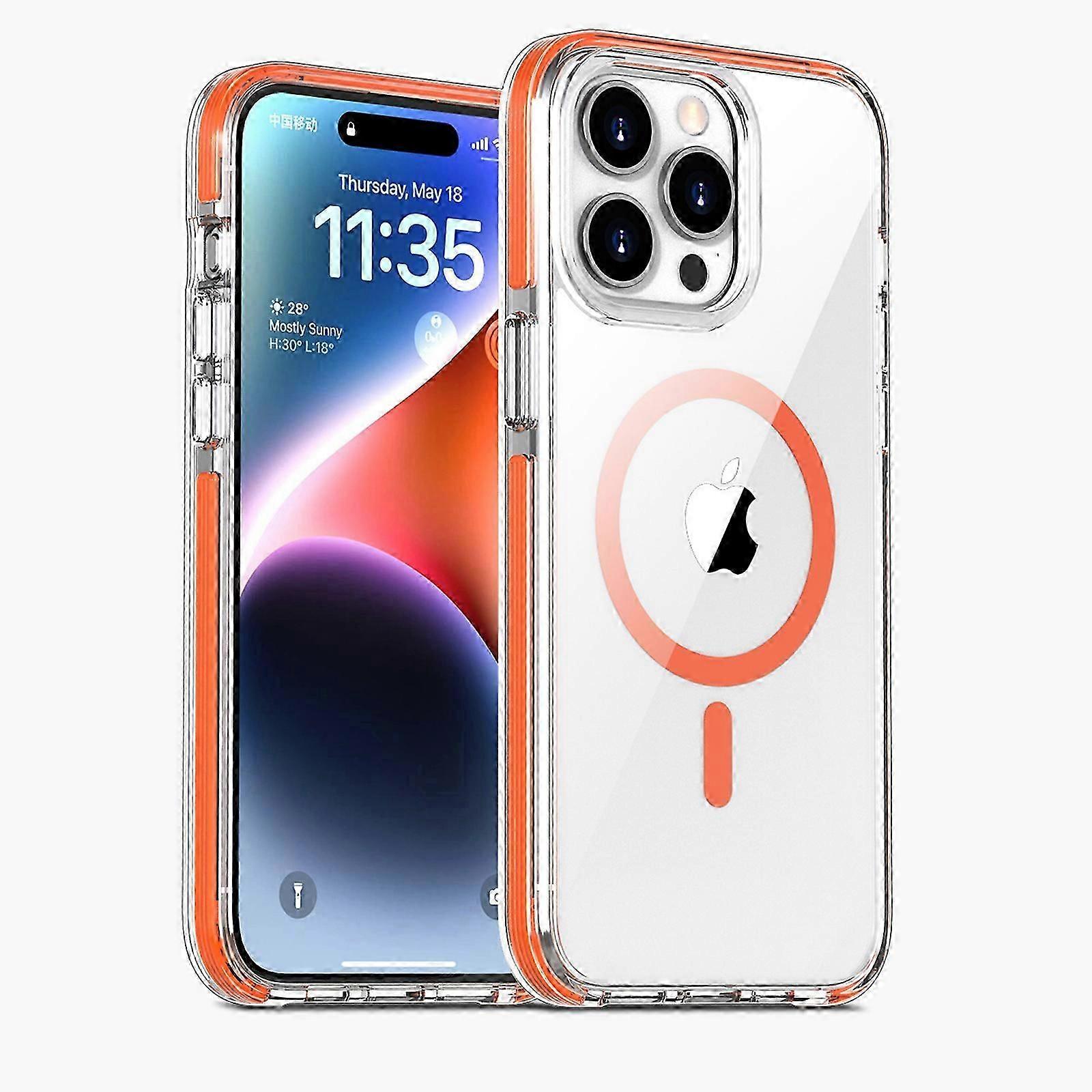 for iPhone 15 Pro Max/15 Ultra 6.7 Clear Case Compatible with MagSafe, Magnetic Slim PC Cover for iPhone 15 Pro Max / 15 Ultra 6.7 Case