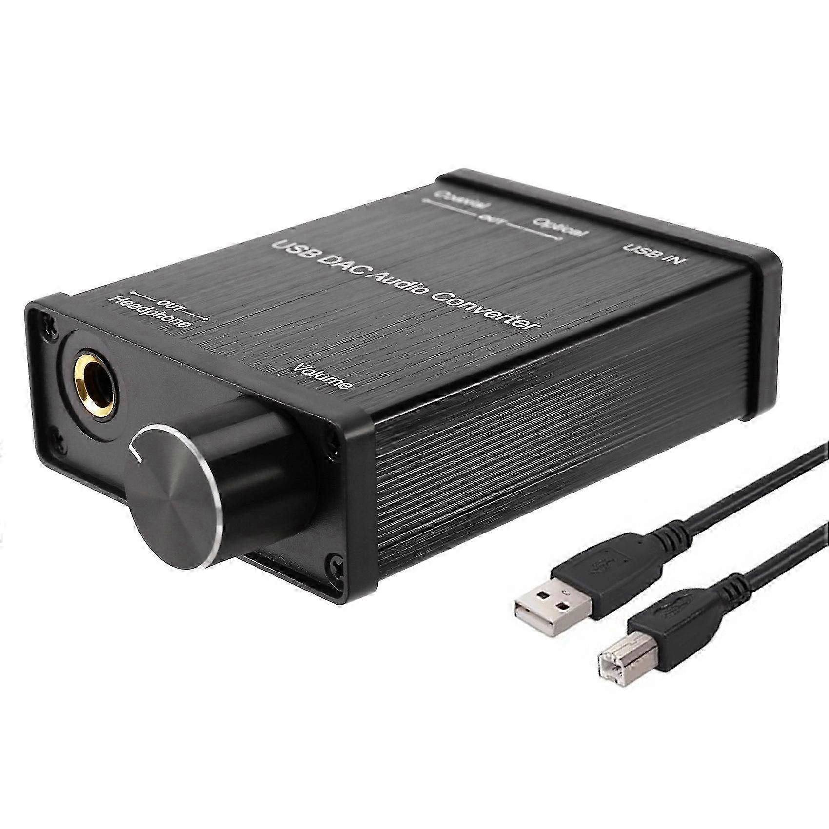 USB to Coaxial S/PDIF Optical 3.5mm/6.3mm Headphone Converter USB DAC Digital to Analog Audio Conver Edition 0708