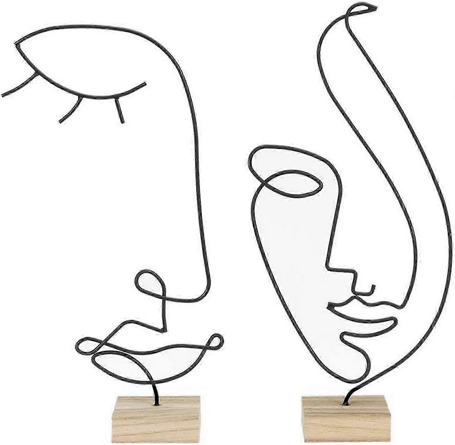 鉄の抽象的な芸術の宝石類のハンガー金属の肖像画ラインの飾りの貯蔵ホームデスクトップの装飾hwy