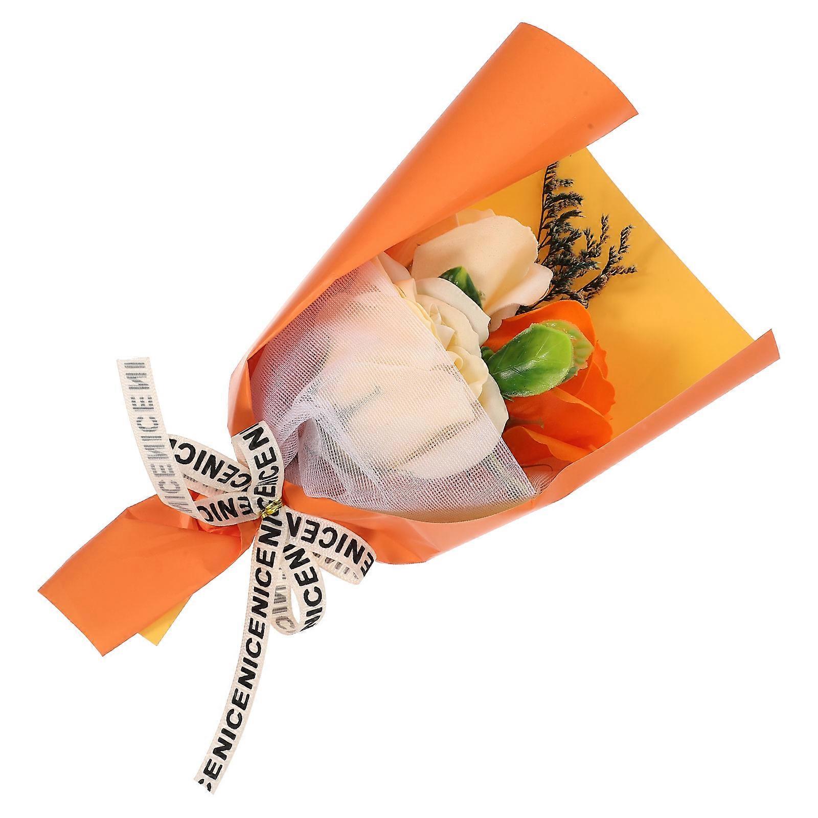 Bouquet Boxes Floral Soap Bouquets Valentine's Day present Realistic Design Cloth Material Students Crowd 1 Set