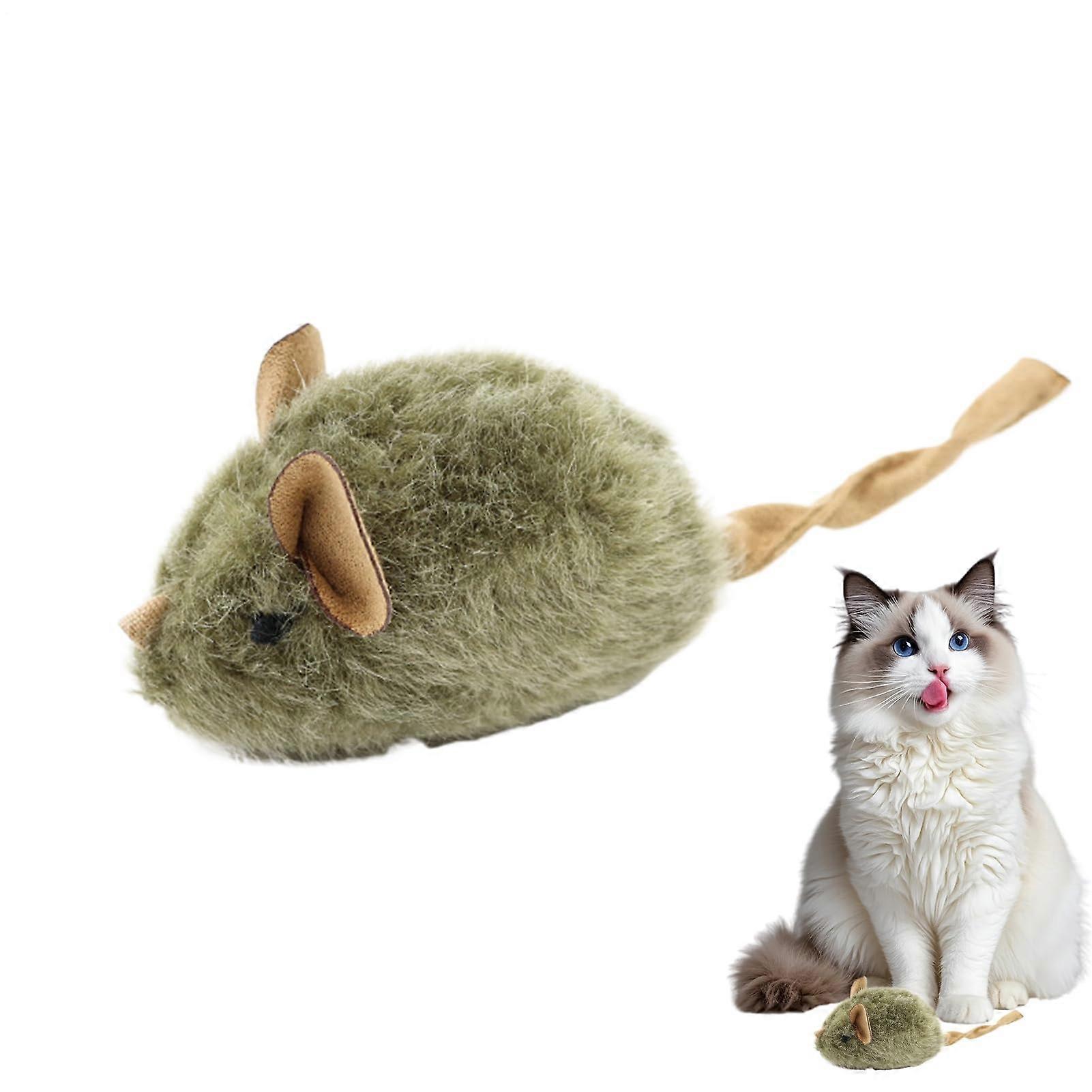 Interactive Cat Toy Plush Realistic Furry Squeaky Mice for Indoor Cats and Pets
