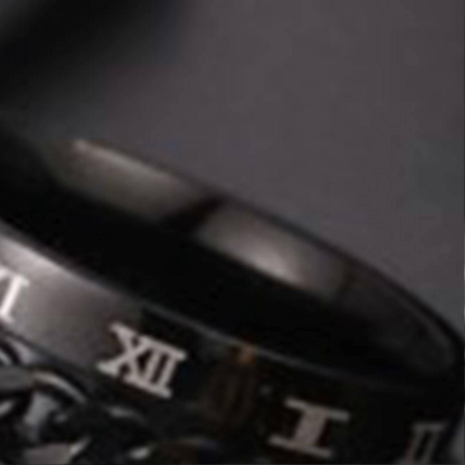 No.9 Titanium Steel Rotatable Ring for Men, Black, 6cm