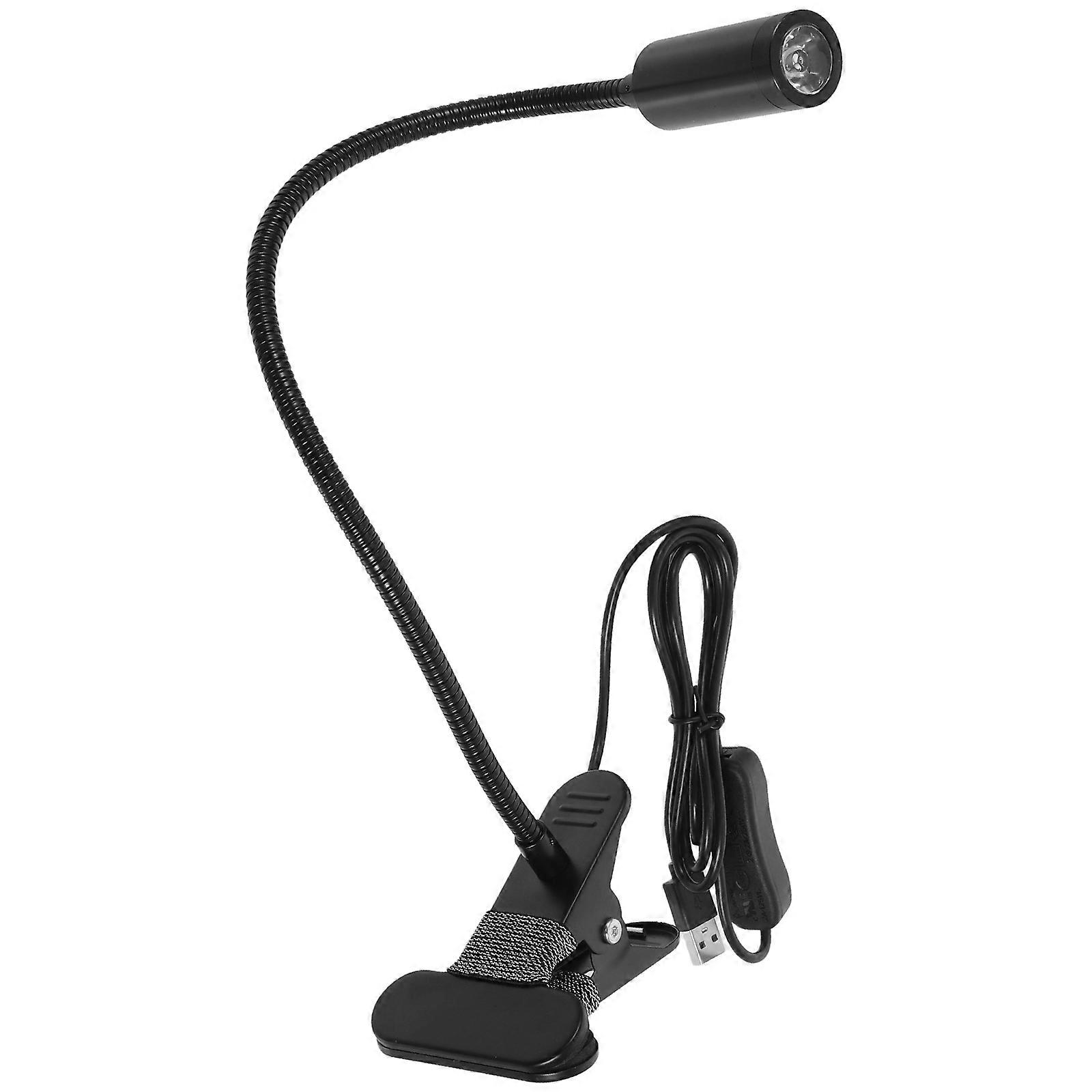 USB LED Clip Reading Light, Flexible Gooseneck Lamp for Table, Work, and Bedside Use – Cool White Light, USB Powered