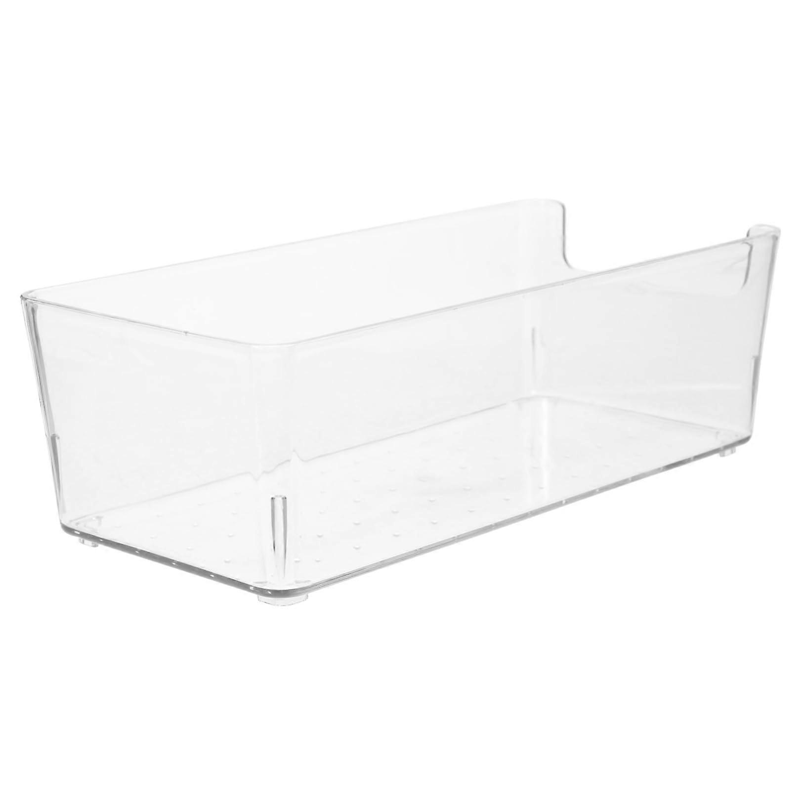 Box Desktop Storage Box for Notepad and Paper, Plastic Organizer for Desk Accessories, Note Pad Case and File Organizer