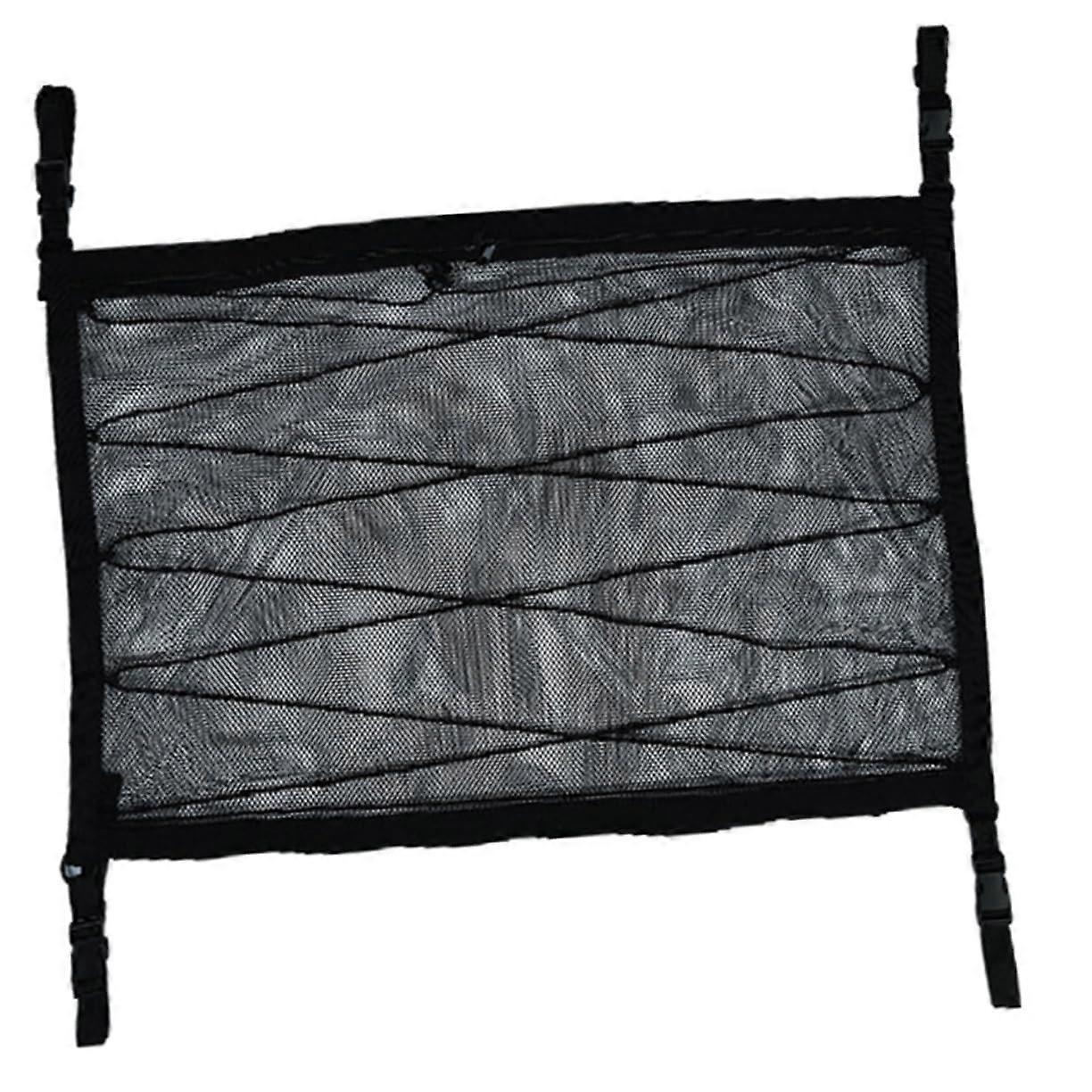 Auto Roof Net Organizer Truck Storage Solution For Interior Durable And Multifunctional Car Accessory With Double Zipper For Road Trips And Daily Use