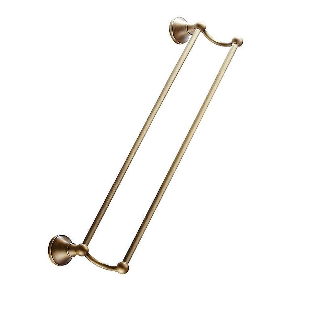 Brass Double-layer Towel Rack for Bathroom 1 Pc Light Brown Bronzed 7.8 Inches