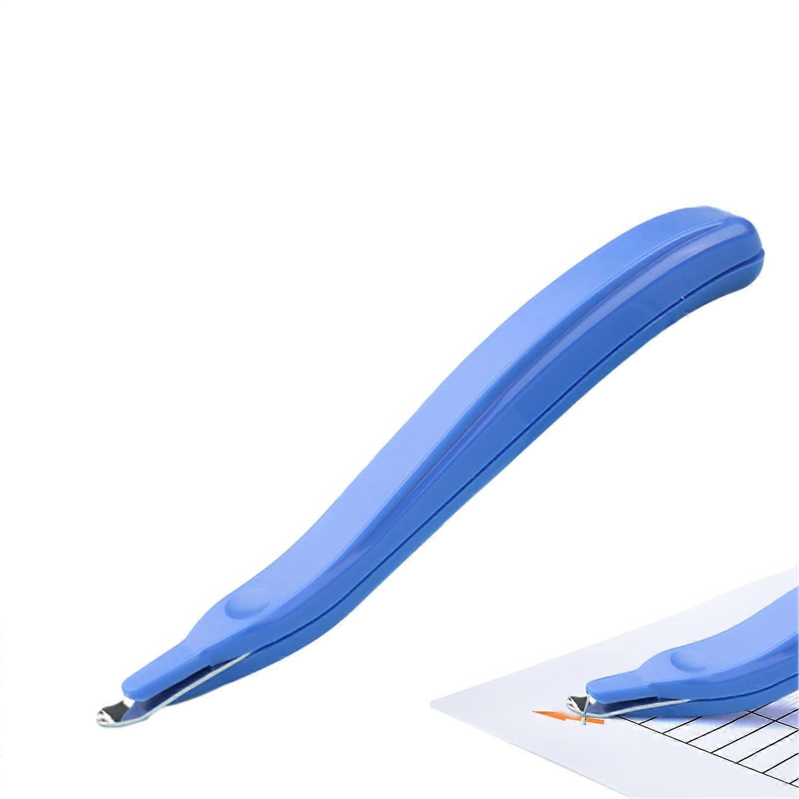 Portable Magnetic Staple Remover, No Tear, Quick Clear, Lightweight (Blue)